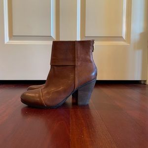 Vince Camuto brown leather booties